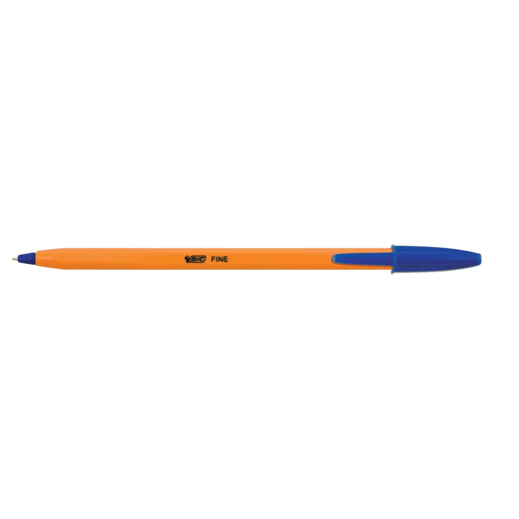 orange ballpoint pen - 0.8mm - blue