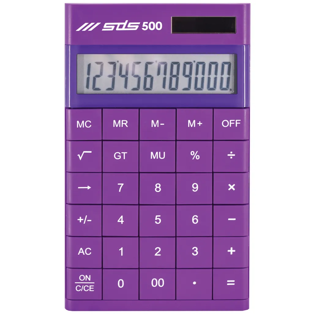 digit desktop calculator - 12 digit - purple