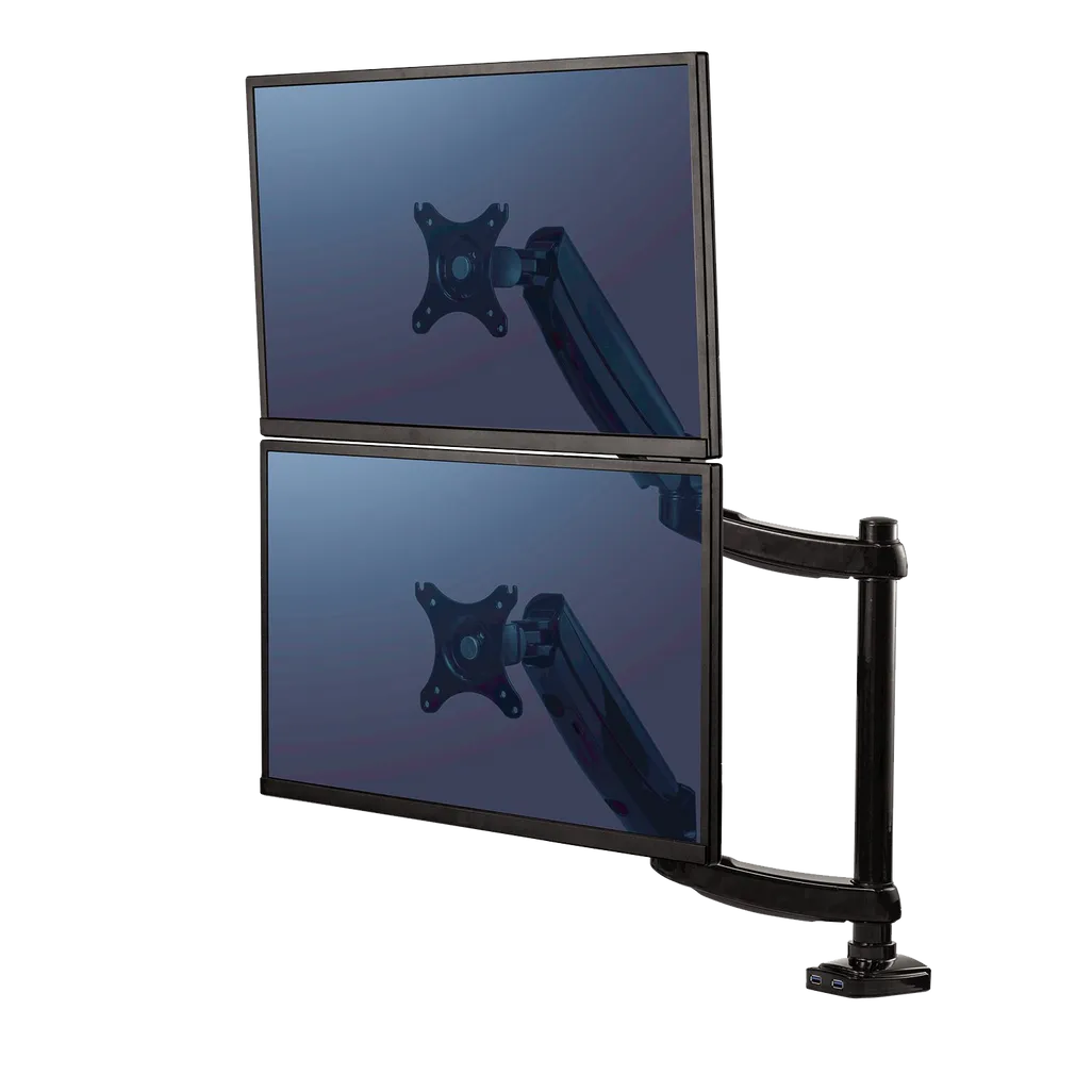 platinum series monitor arms - dual stacking - black