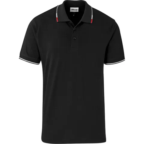 Mens Ash Golf Shirt - Black