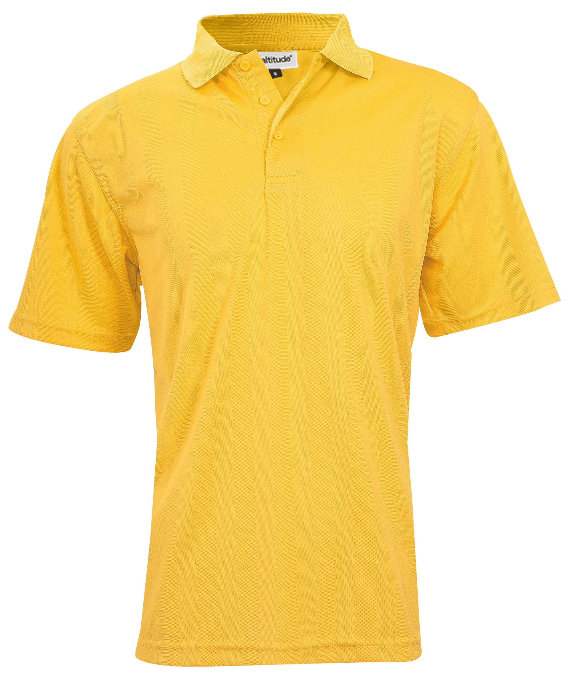 Mens Barcelona Golf Shirt Yellow Brand Innovation