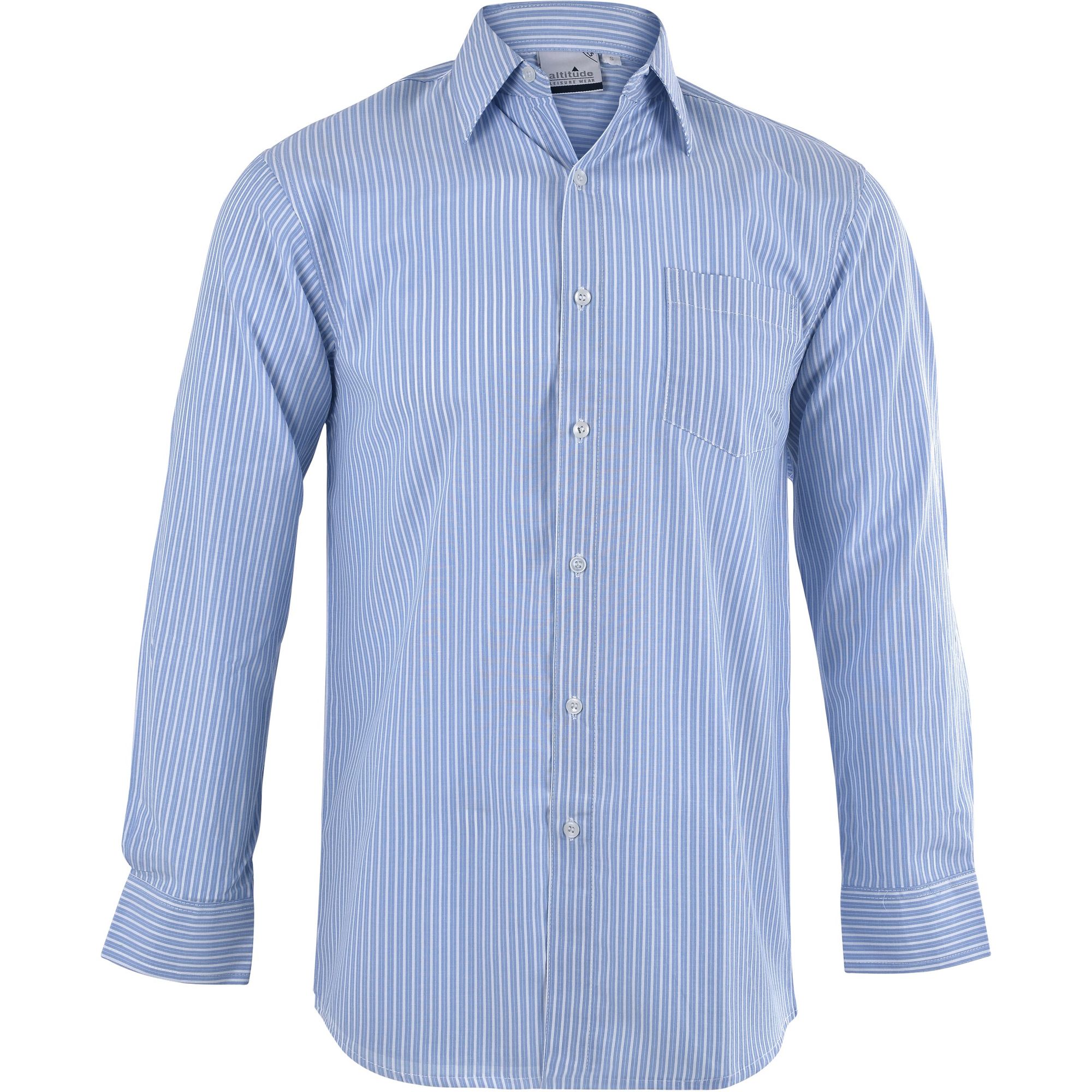 Mens Long Sleeve Drew Shirt - Light Blue | Brand Innovation