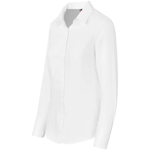 Ladies Long Sleeve Wallstreet Shirt - White