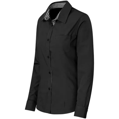 Ladies Long Sleeve Warrington Shirt - Black
