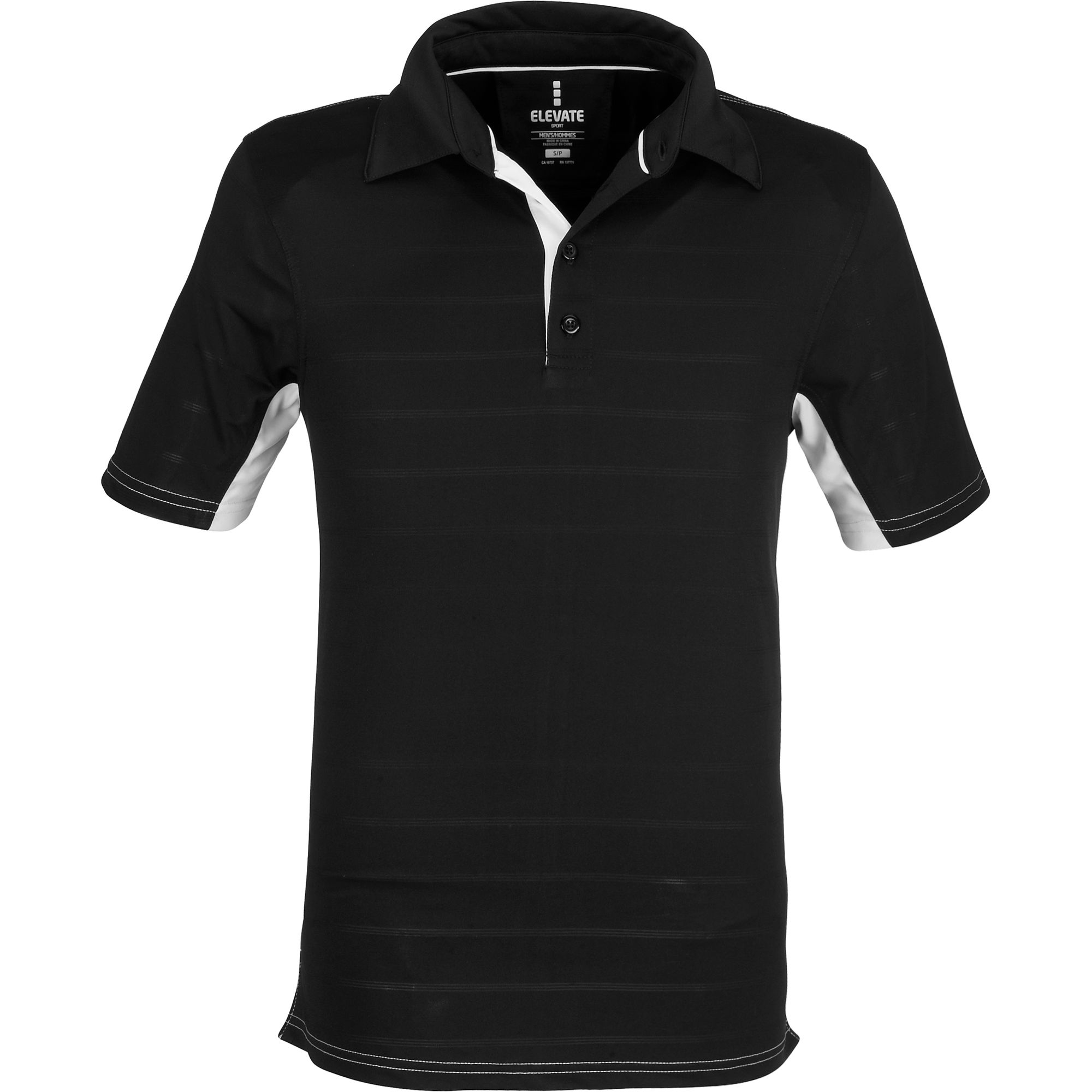 Mens Prescott Golf Shirt Black Brand Innovation