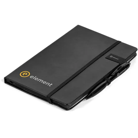 Century Usb Notebook Gift Set - Black
