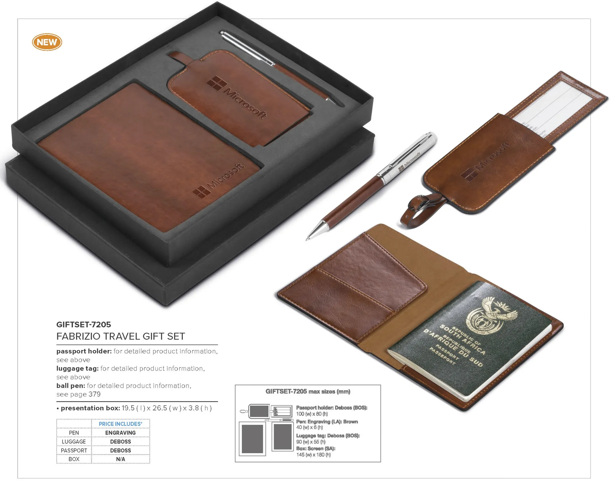 passport holder gift set