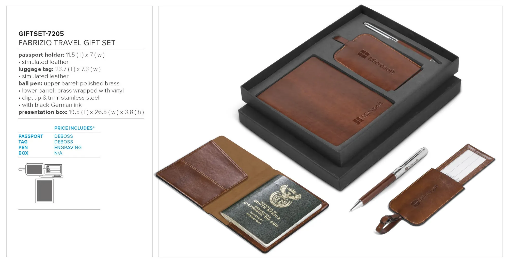 passport holder gift set