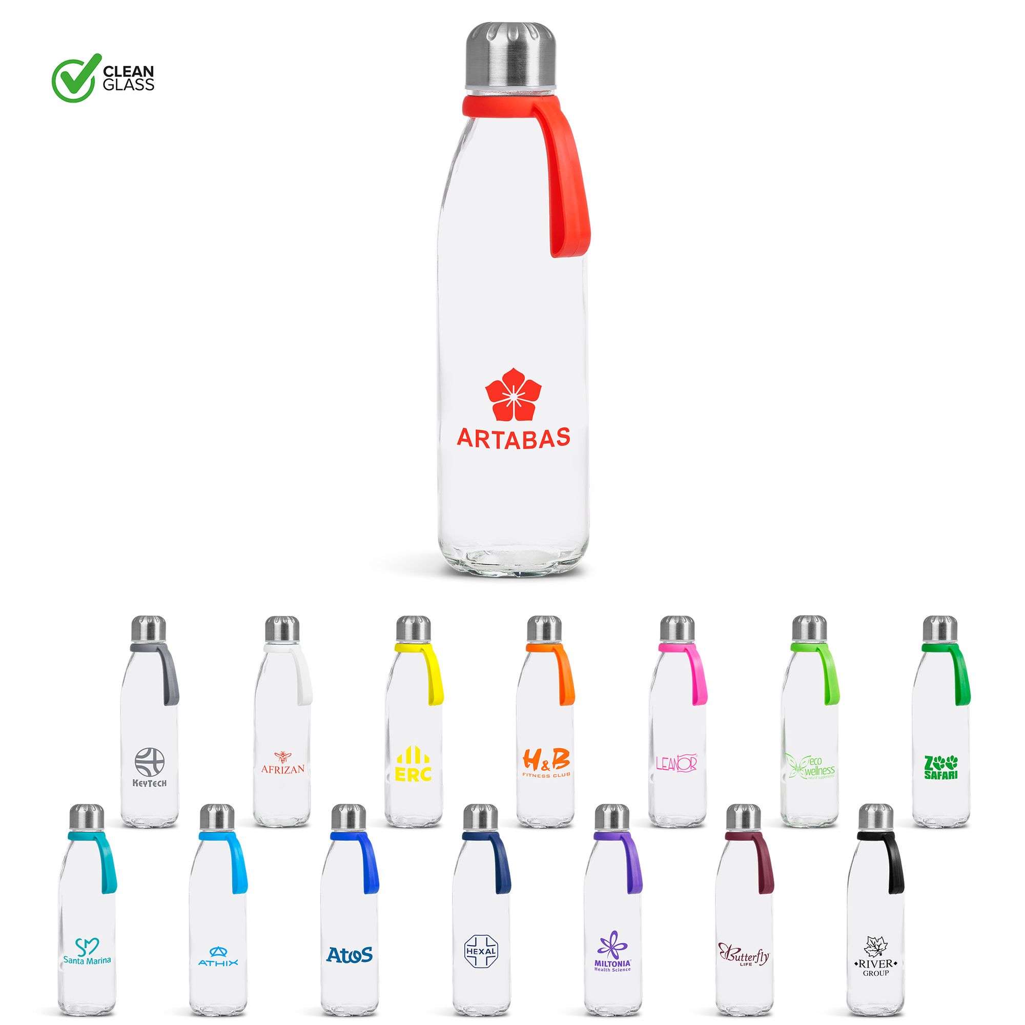 kooshty loopy glass water bottle - 650ml | DigiCube Marketing