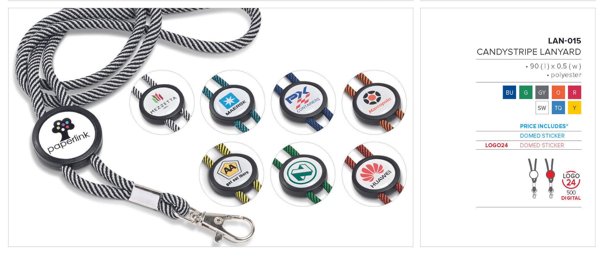 Altitude Candystripe Dome Lanyard | Brand Innovation