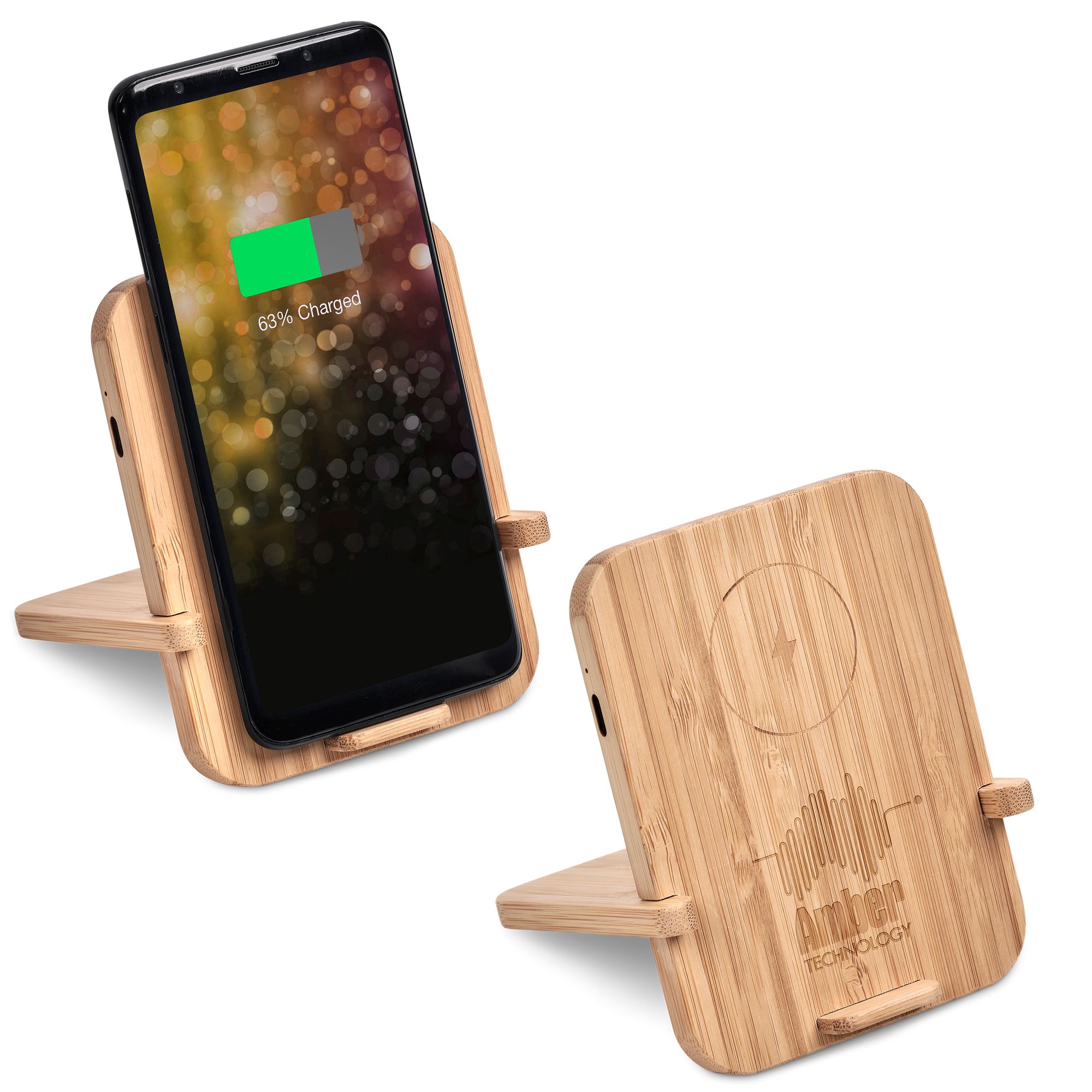 Okiyo Noryoku Bamboo Wireless Charging Phone Stand | Brand Innovation