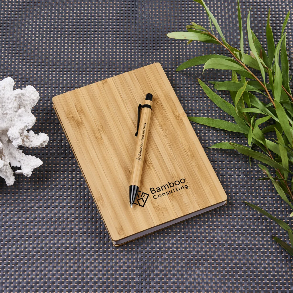 okiyo yahari bamboo a5 notebook giftset | Waltons Promotional Gifts