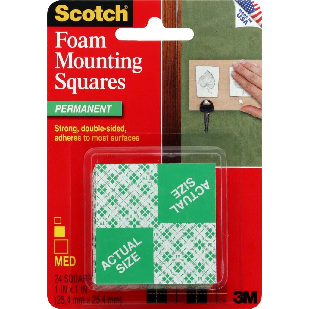 scotch mounting squares - 25mm x 25mm