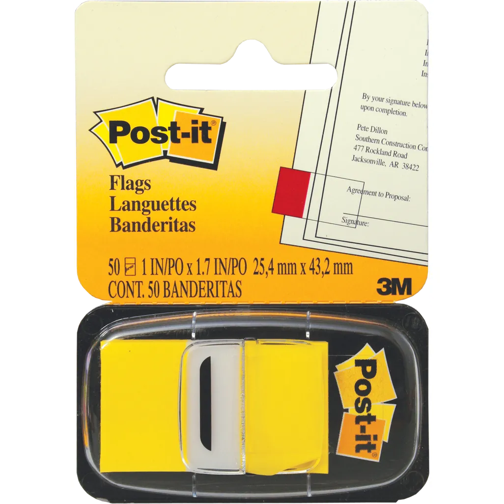 post-it flags - 25.4 x 43.6mm - yellow