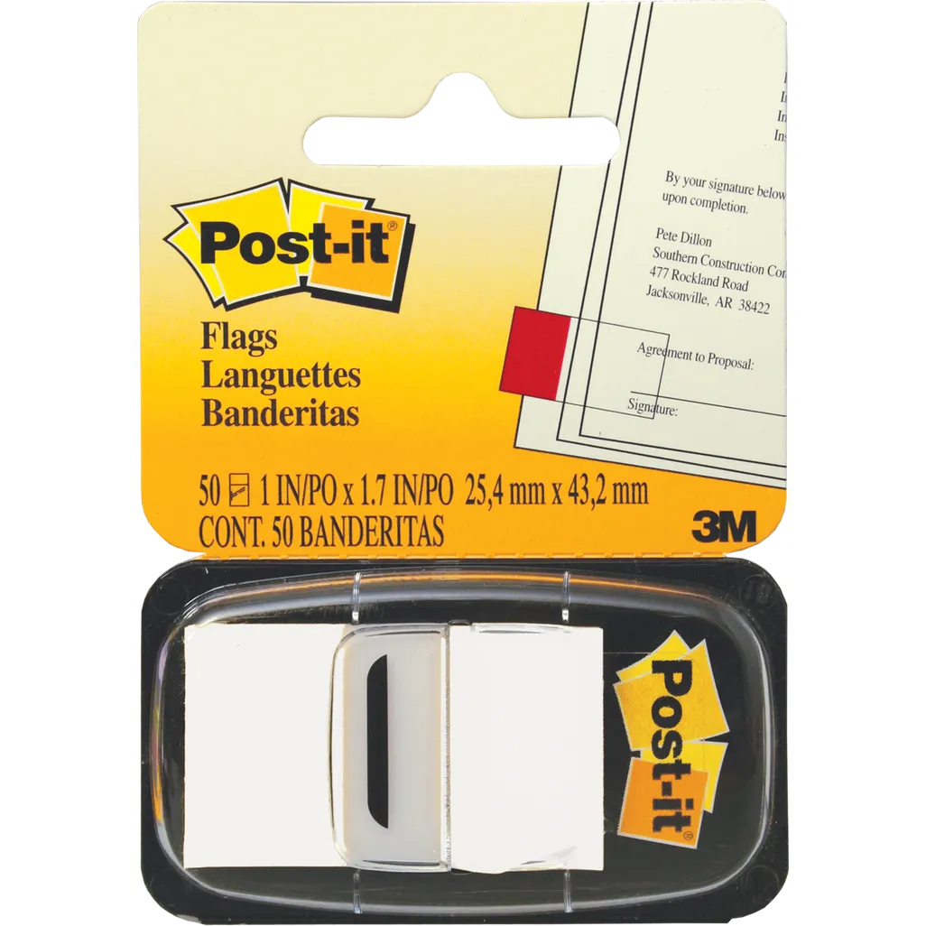 post-it flags - 25.4 x 43.6mm - white