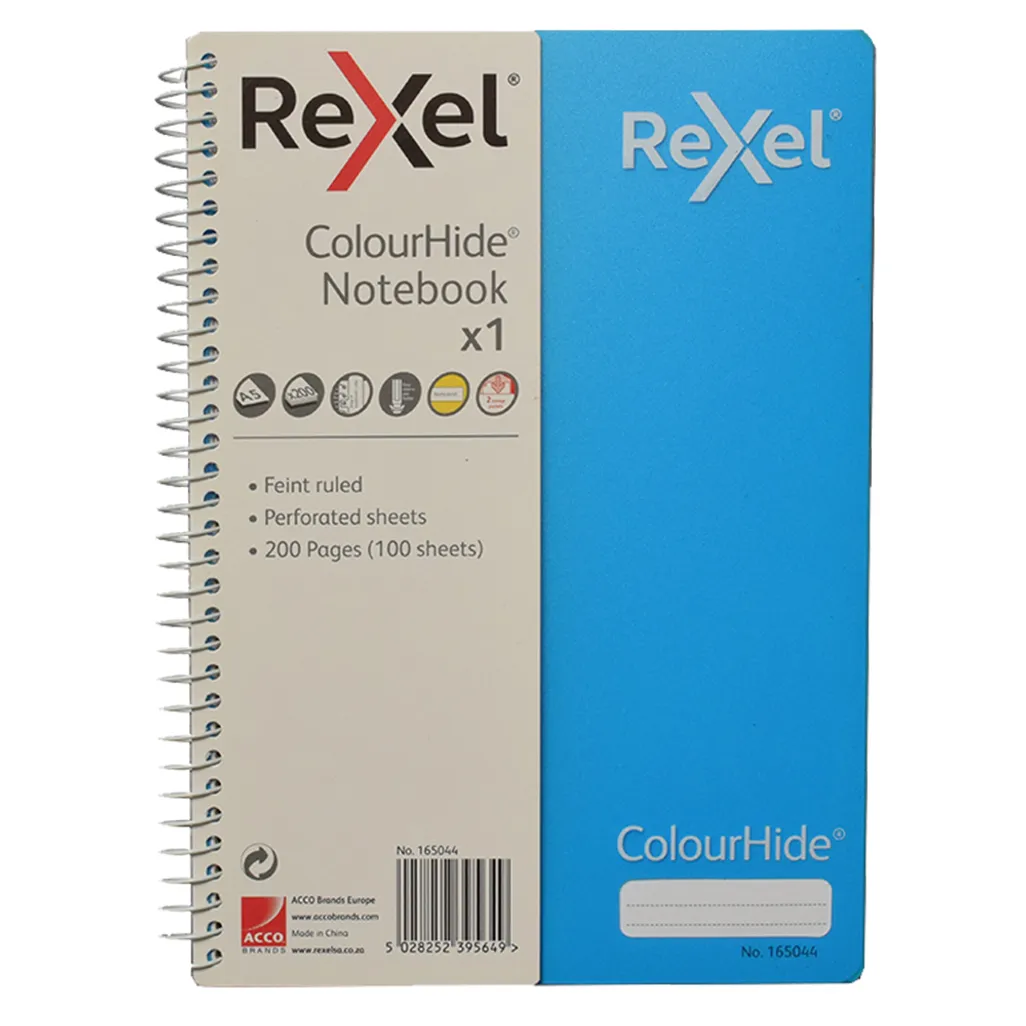 colourhide notebooks - a5 200 page - blue