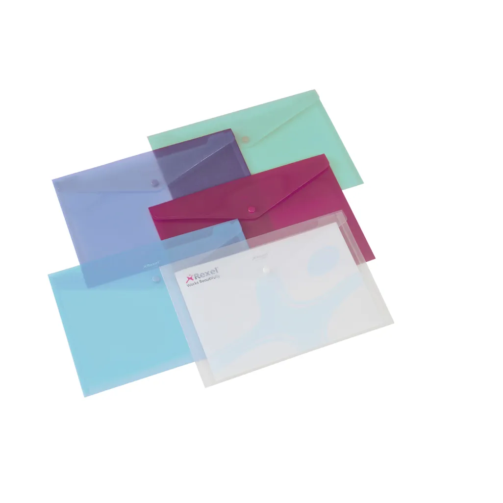 active carry folders - a5 - assorted - 5 pack
