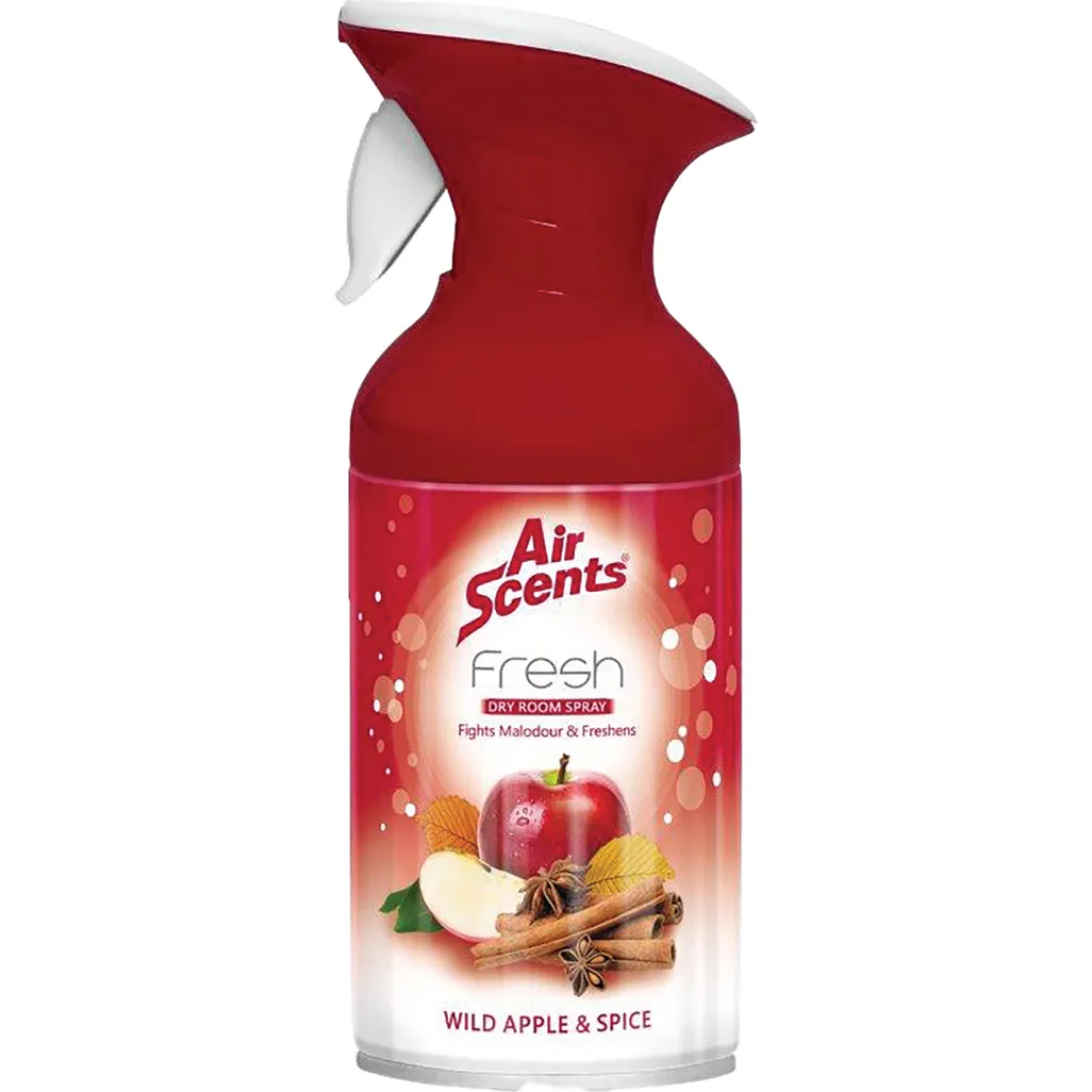 air fresheners - dry room spray 250ml wild apple & spice