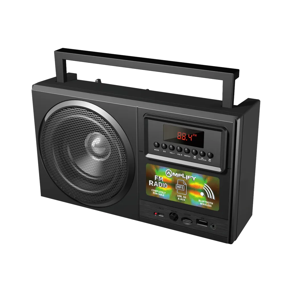 bluetooth radio - speaker - black