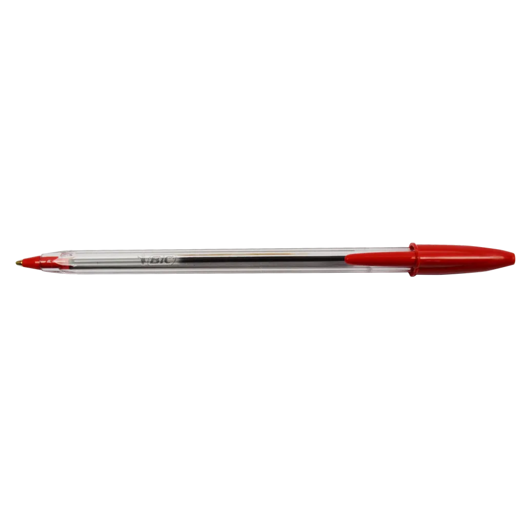 crystal xtra life ballpoint pen - 1.0mm - red