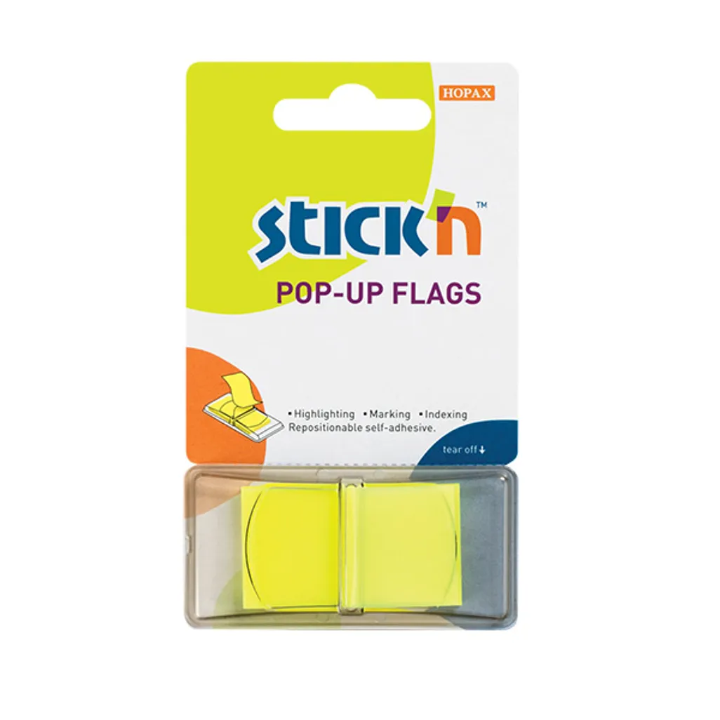 pop up flags - 45 x 25mm - lemon