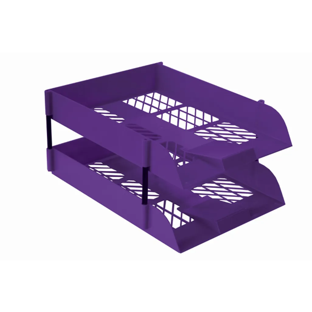letter tray set - letter tray - electric purple - 2 pack