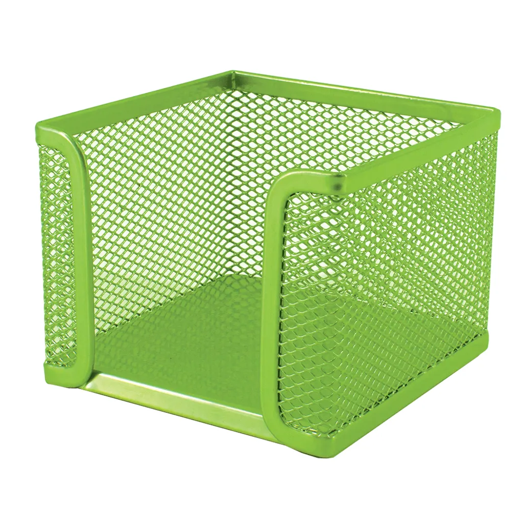 mesh cube holder - 85mmx 100mm x 100mm. - green