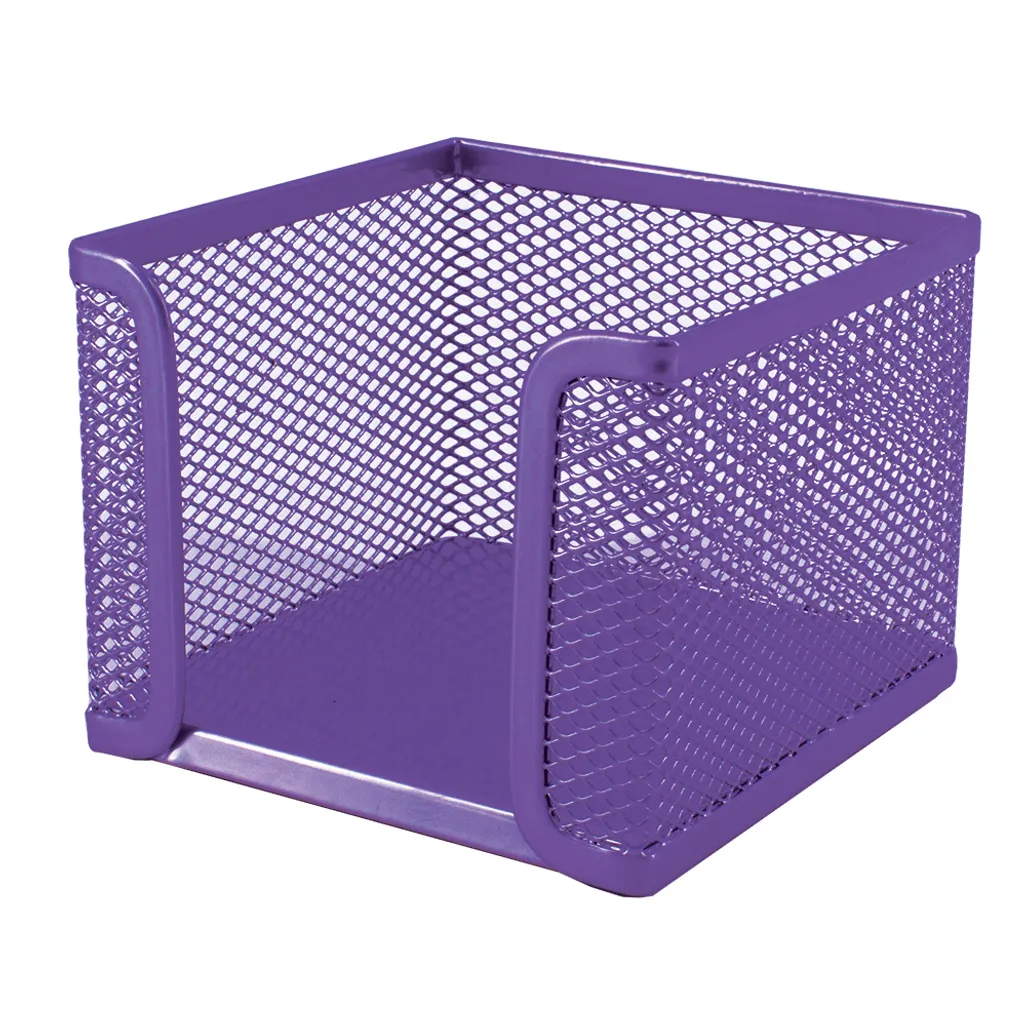 mesh cube holder - 85mmx 100mm x 100mm. - purple