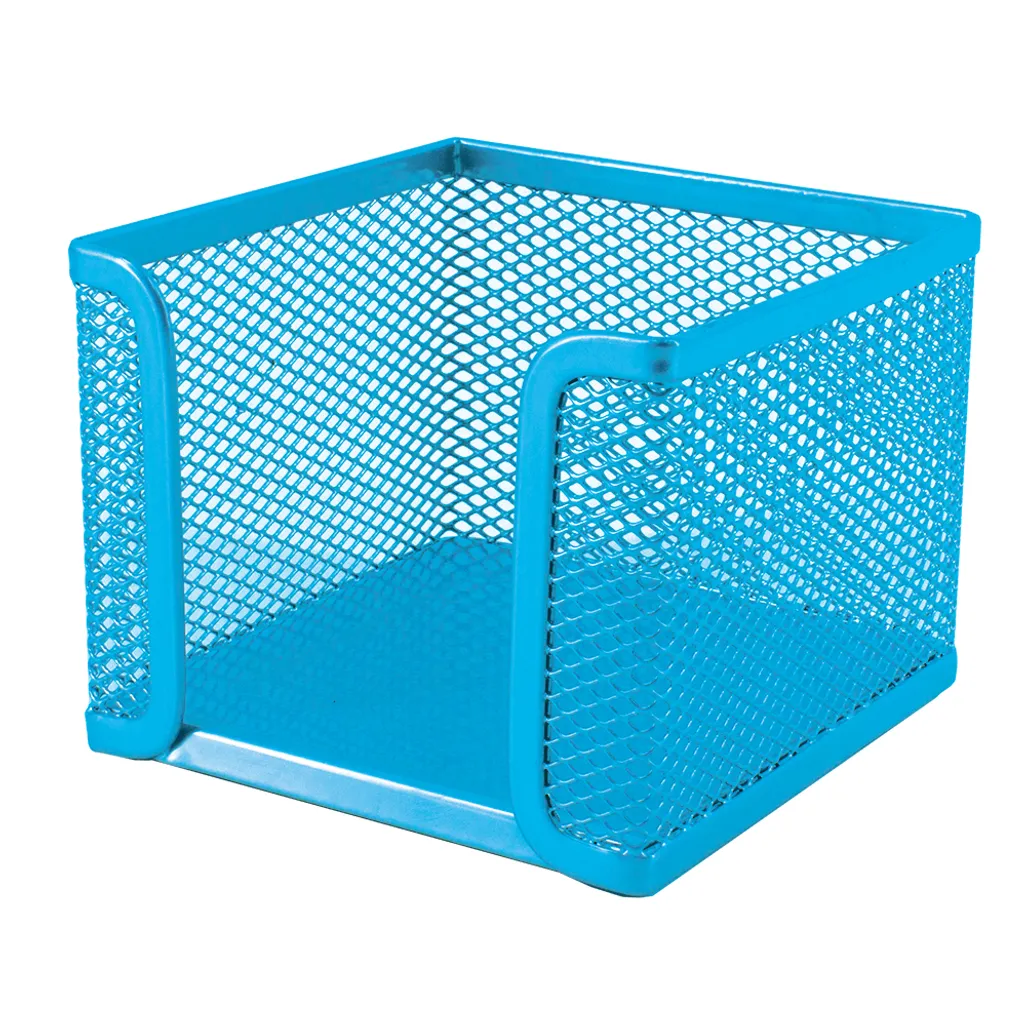 mesh cube holder - 85mmx 100mm x 100mm. - sky blue