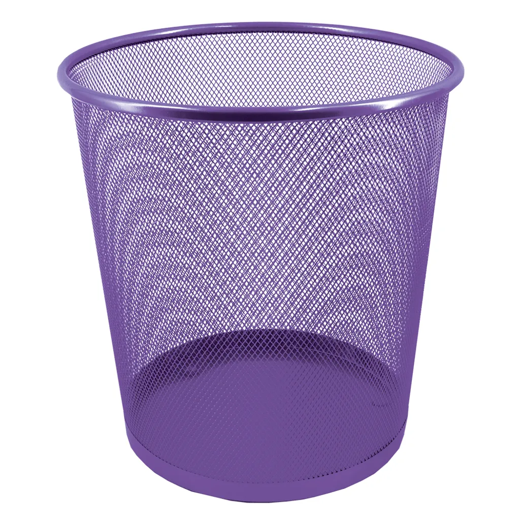 mesh round bin - 12l - purple