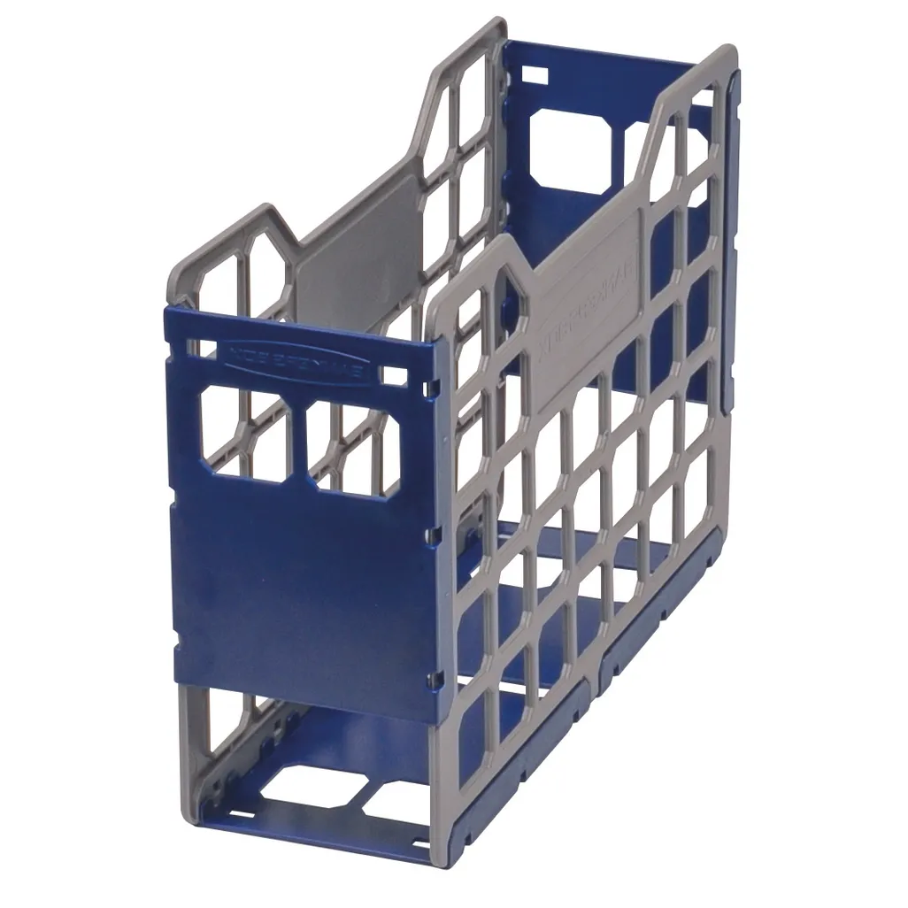 slatted econo container - 22.00 x 32.40 x 10.40cm - blue - 4 pack