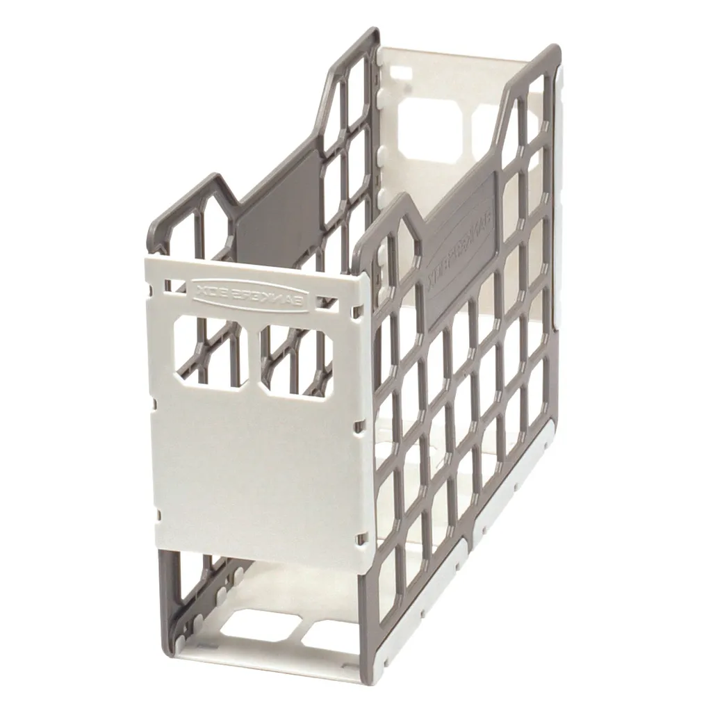 slatted econo container - 22.00 x 32.40 x 10.40cm - white - 4 pack