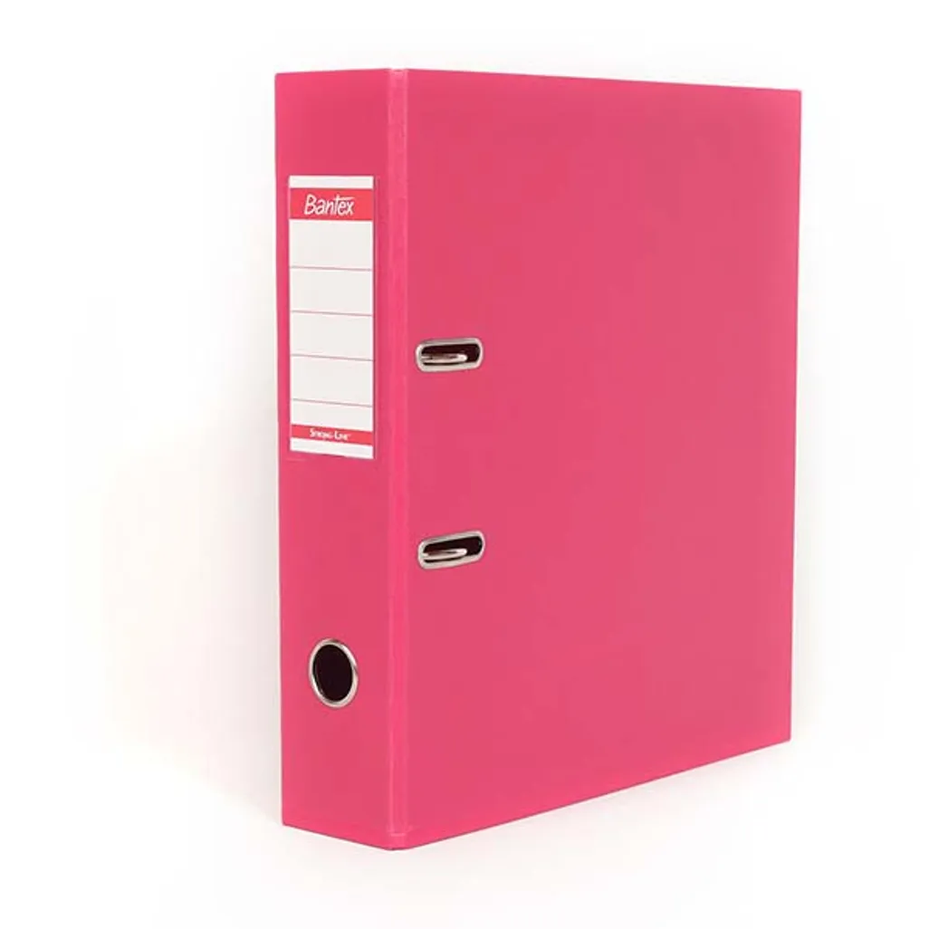 a4 polypropylene lever arch files - 70mm - pink
