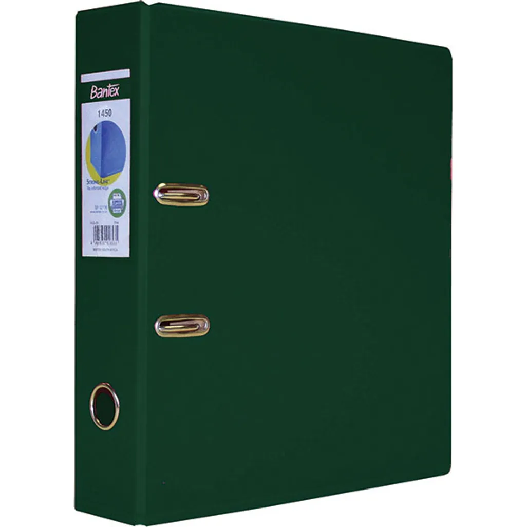 pvc lever arch file - 70mm - green