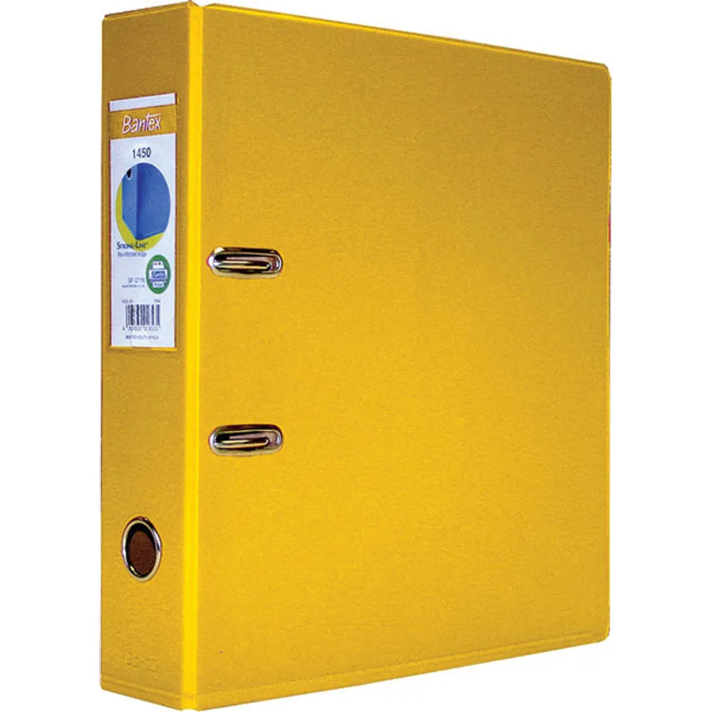 pvc lever arch file - 70mm - yellow