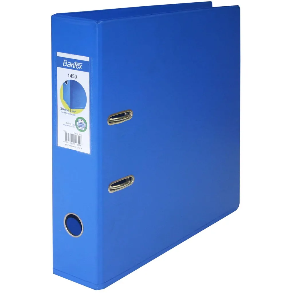 pvc lever arch file - 70mm - metallic blue