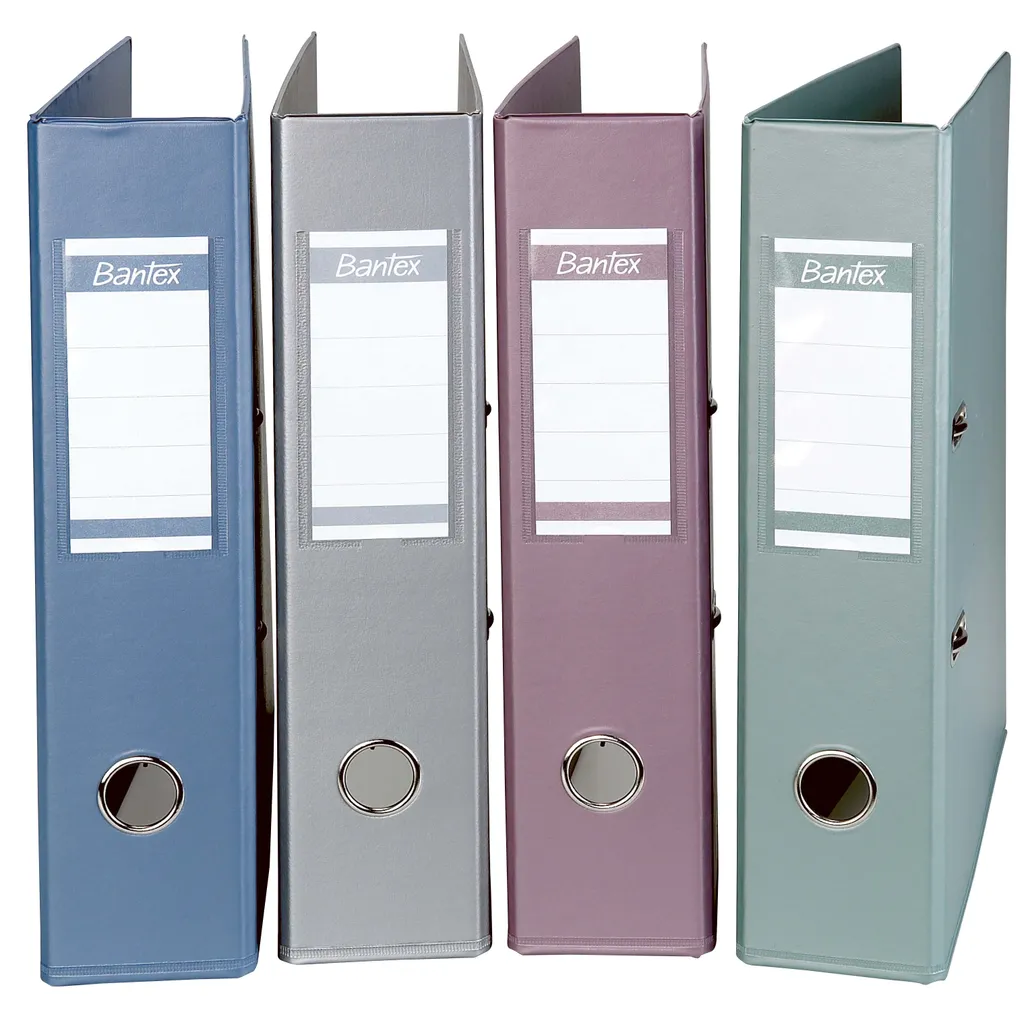 pvc lever arch file - 70mm - metallic pink
