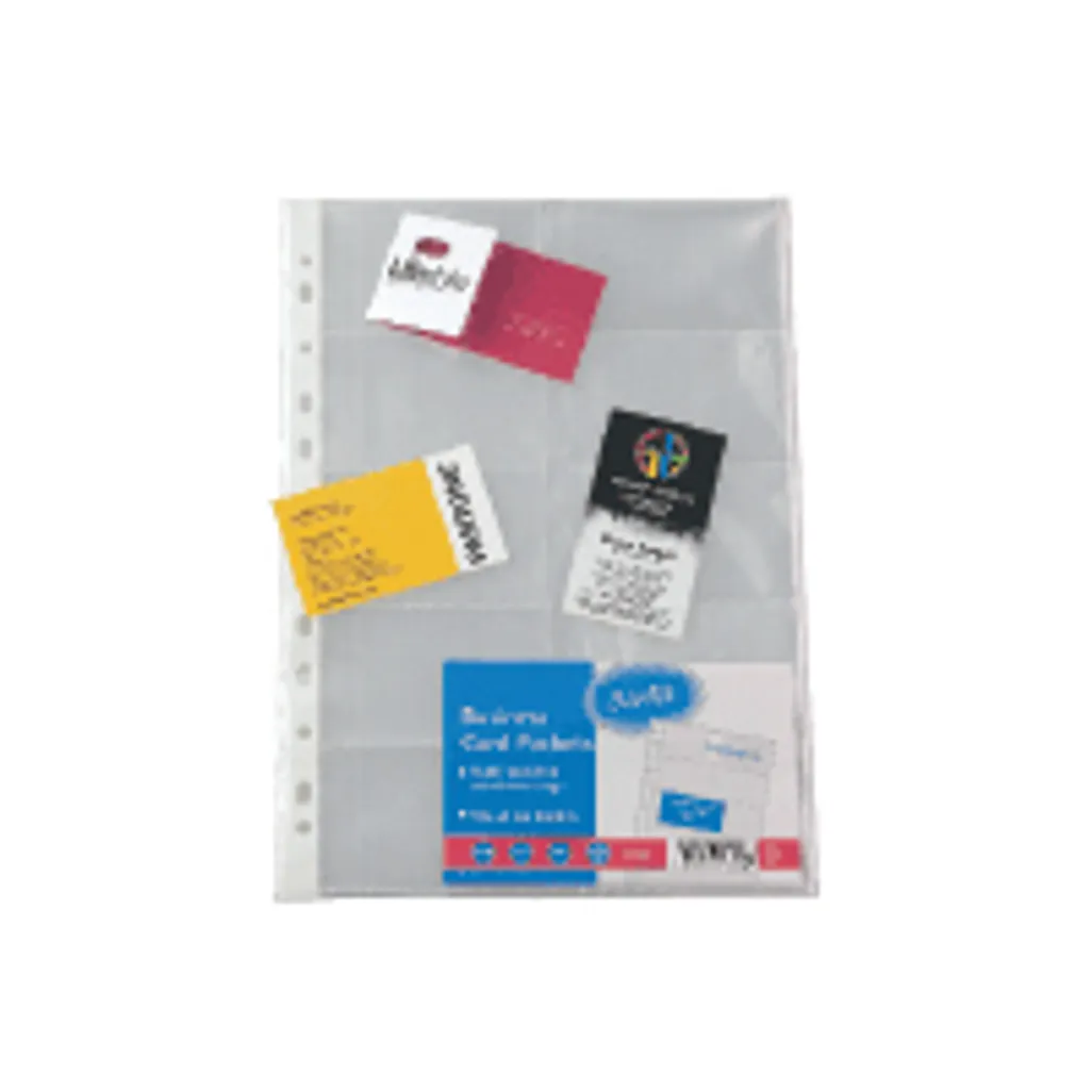 business card organiser binder - refill pockets - 10 pack