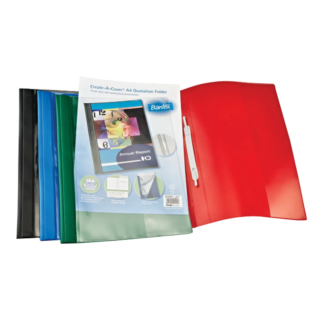 a4 quotation folders - red