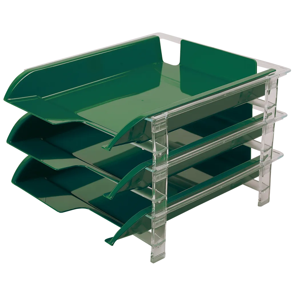 vision letter tray set - letter tray - green