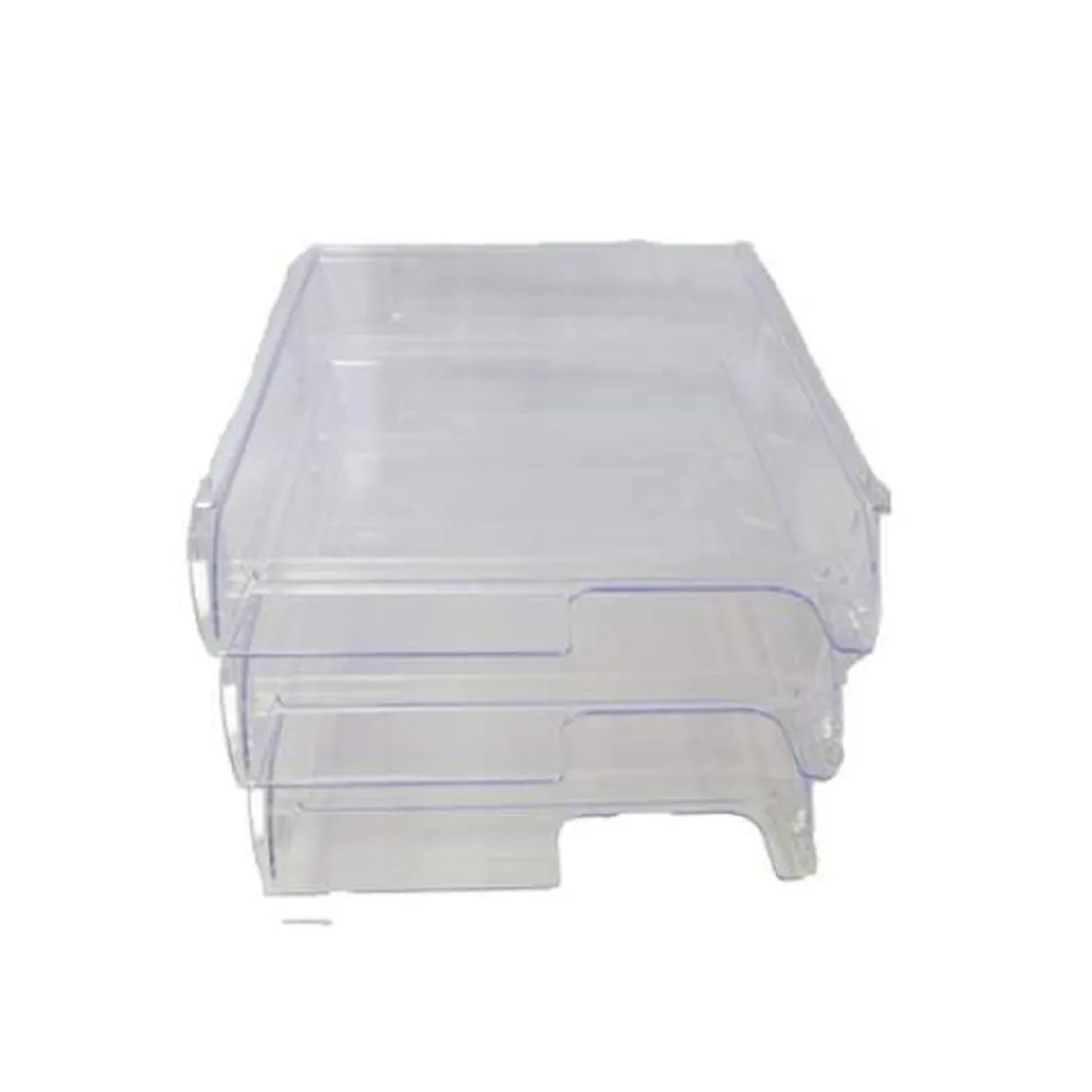 vision letter tray set - letter tray - clear