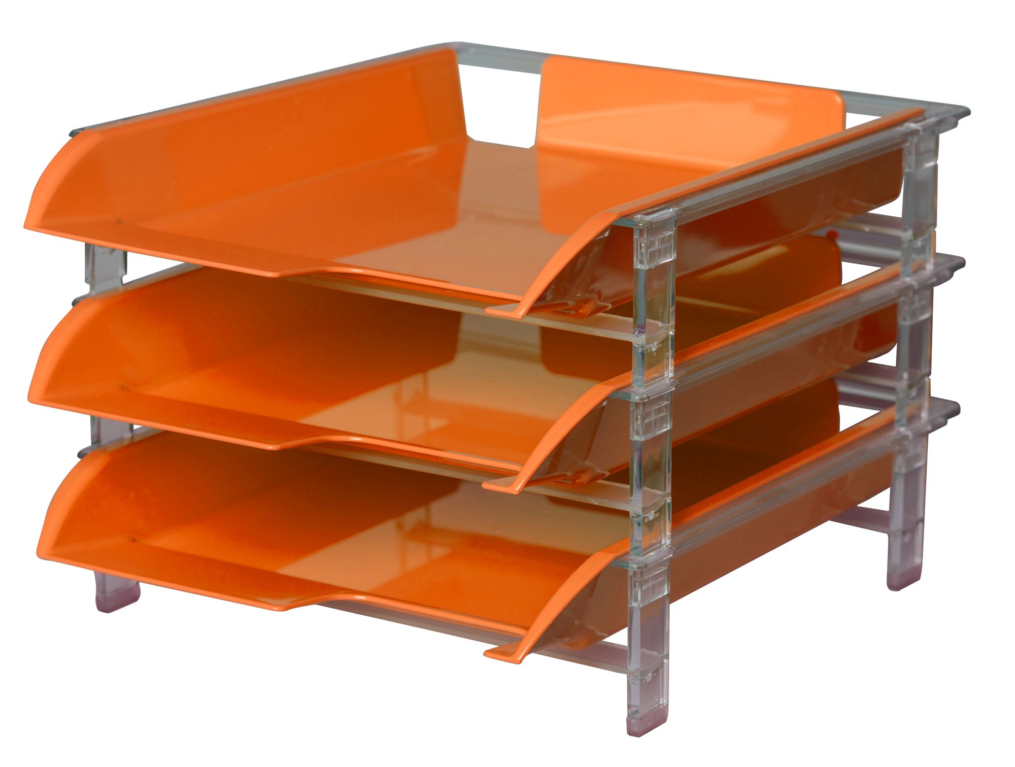 Orange Large Plastic Letter Tray