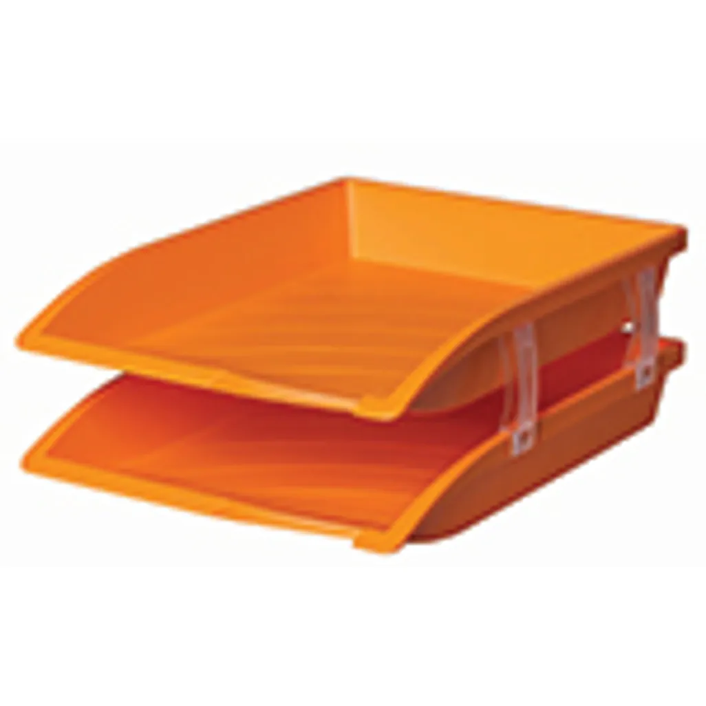 optima letter trays - letter tray - orange