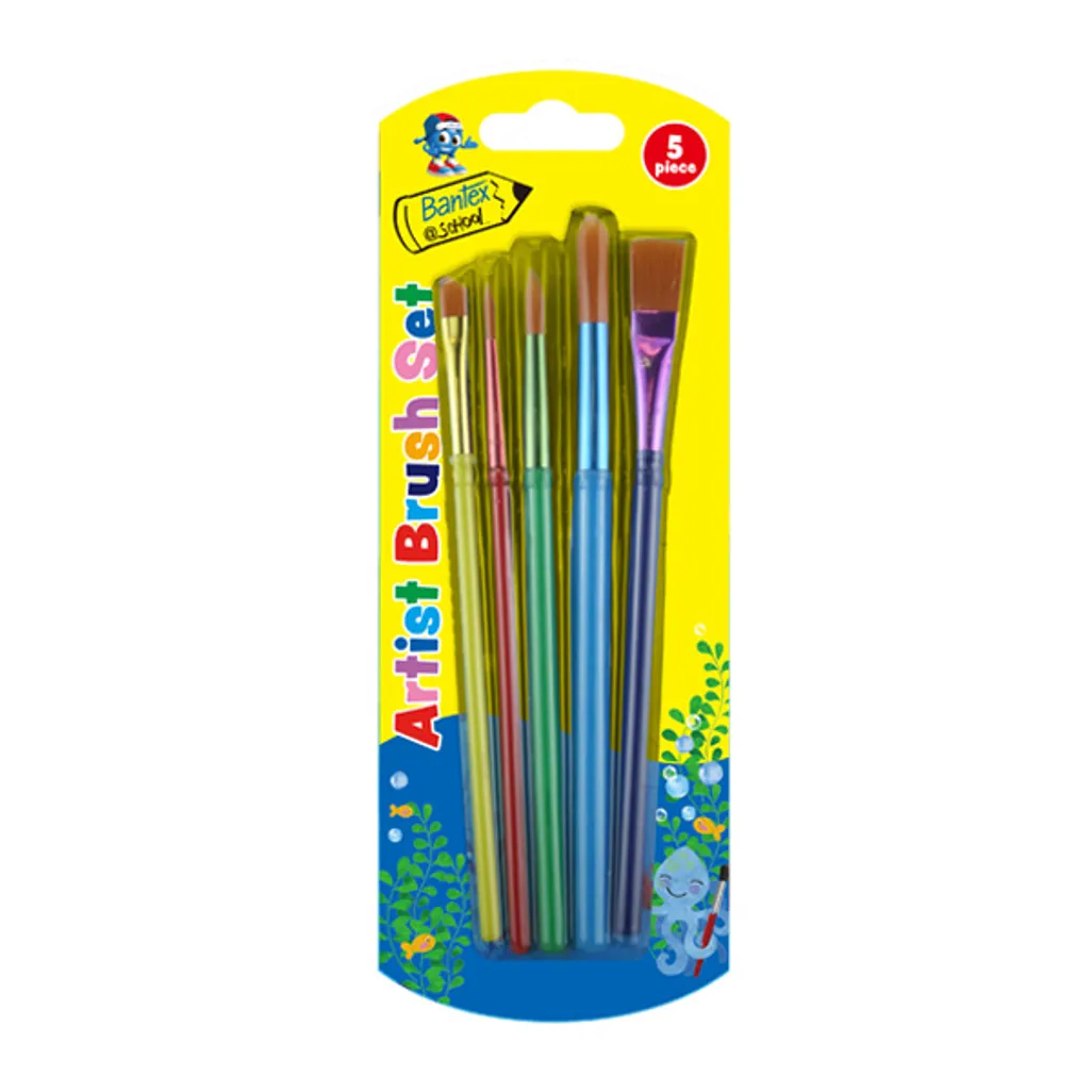 paint brushes - assorted - 5 pack