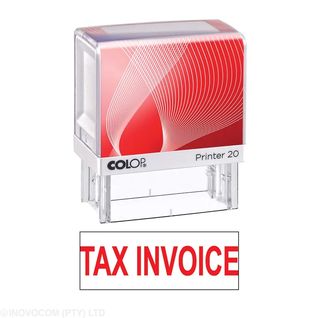 stock text stamps - tax invoice