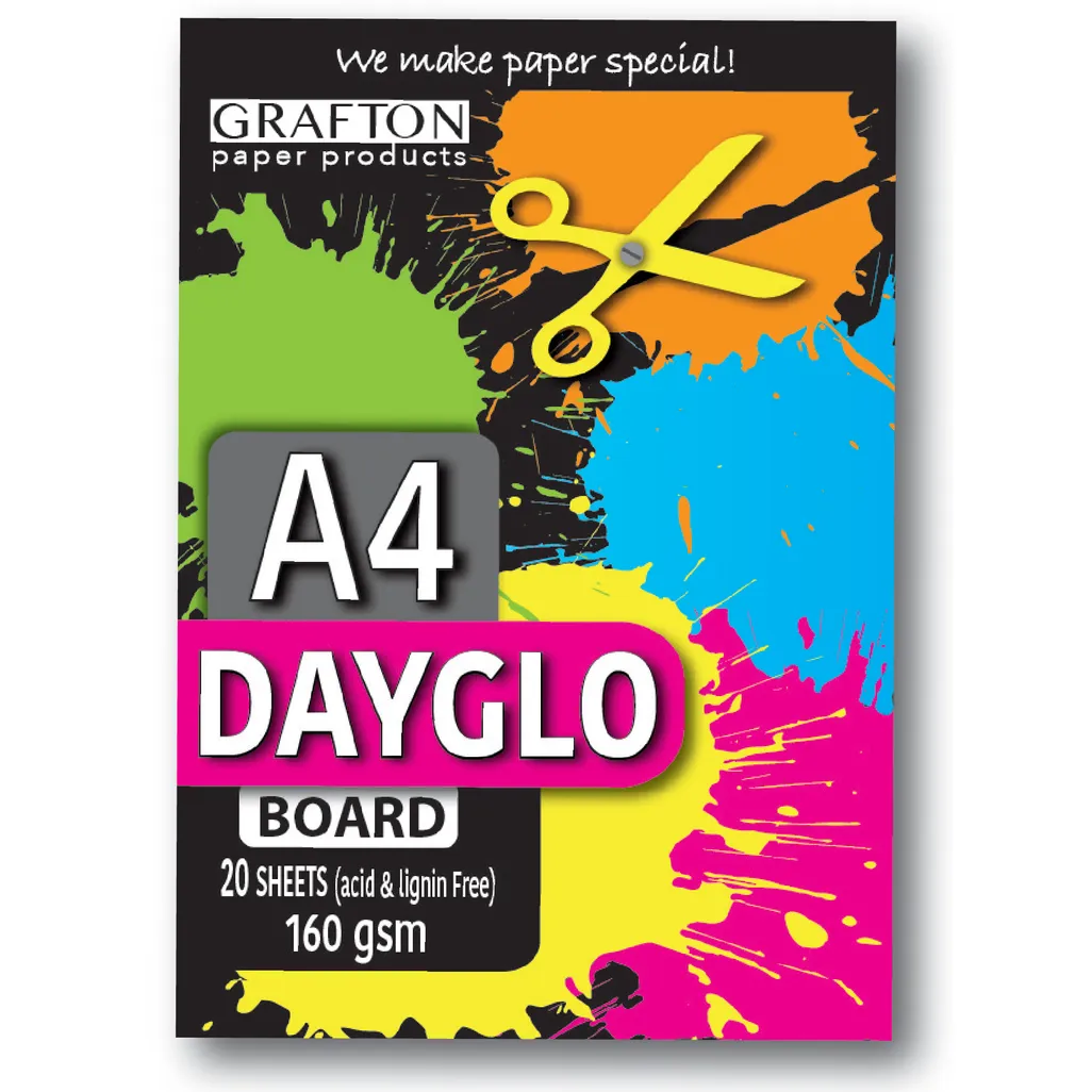 160gsm board pads - a4 cyber - assorted - 20 pack