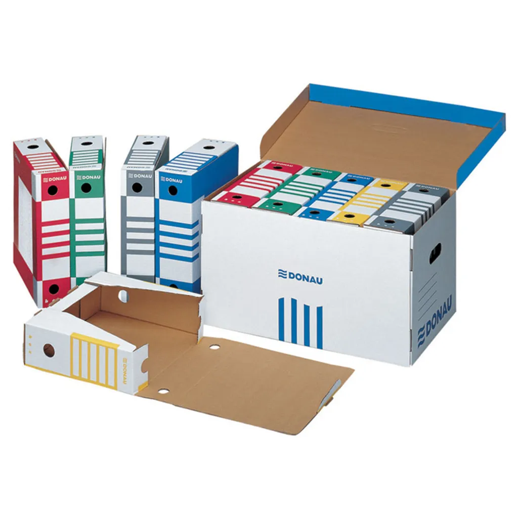archive filing boxes & box set - box & filing set - assorted - 5 pack