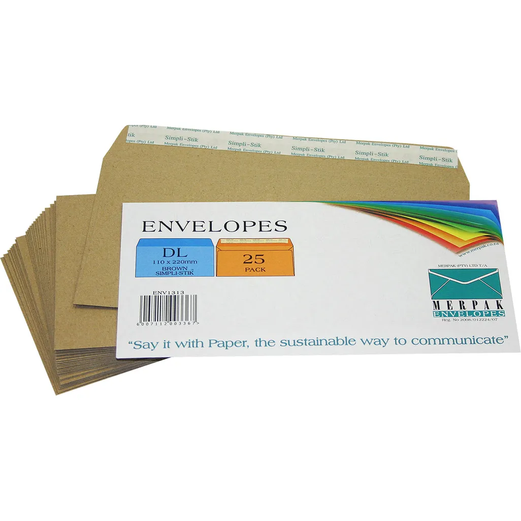dl banker envelopes 110 x 220mm - peel-&-seal - opaque window - white - 25 pack