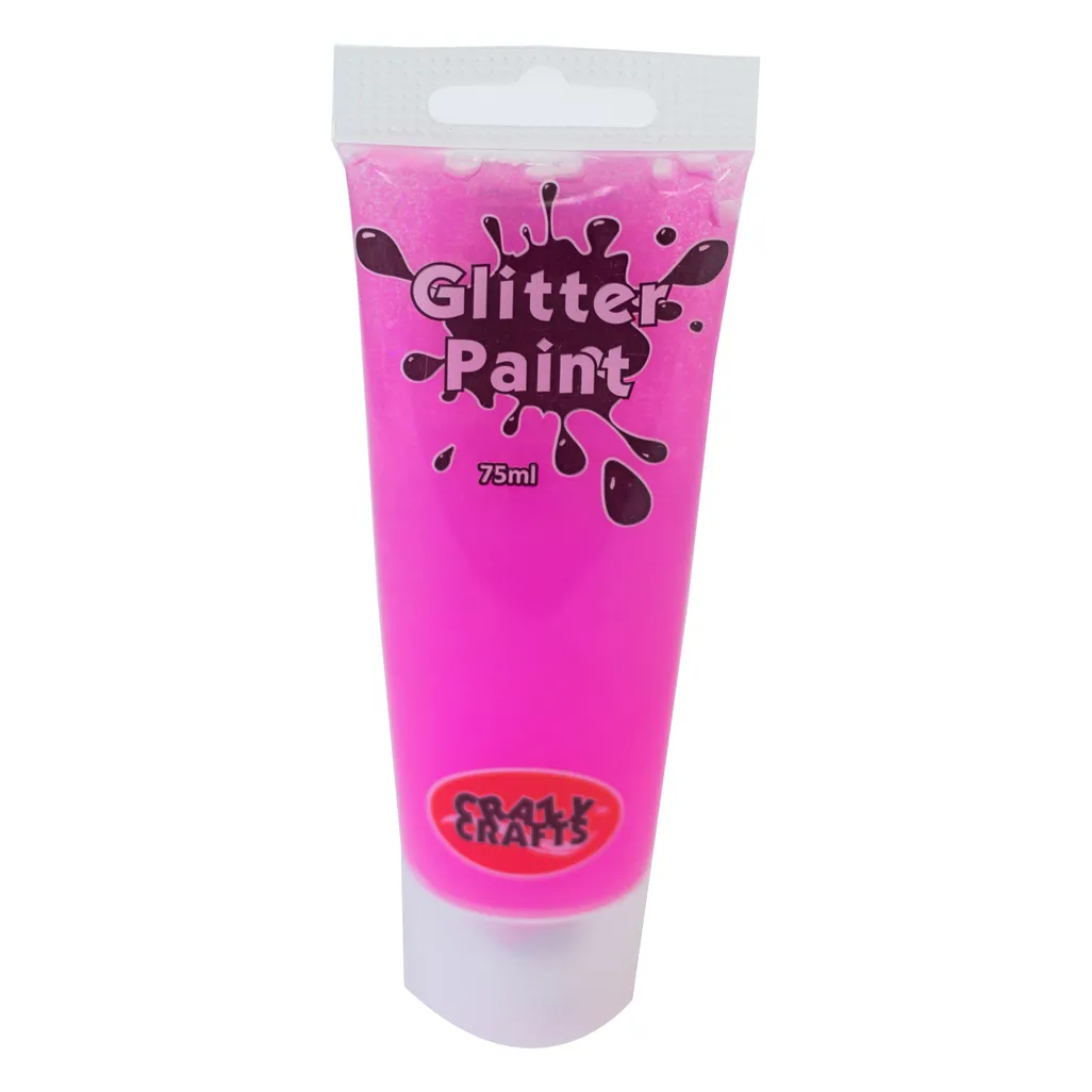glitter paint - 75ml - neon pink