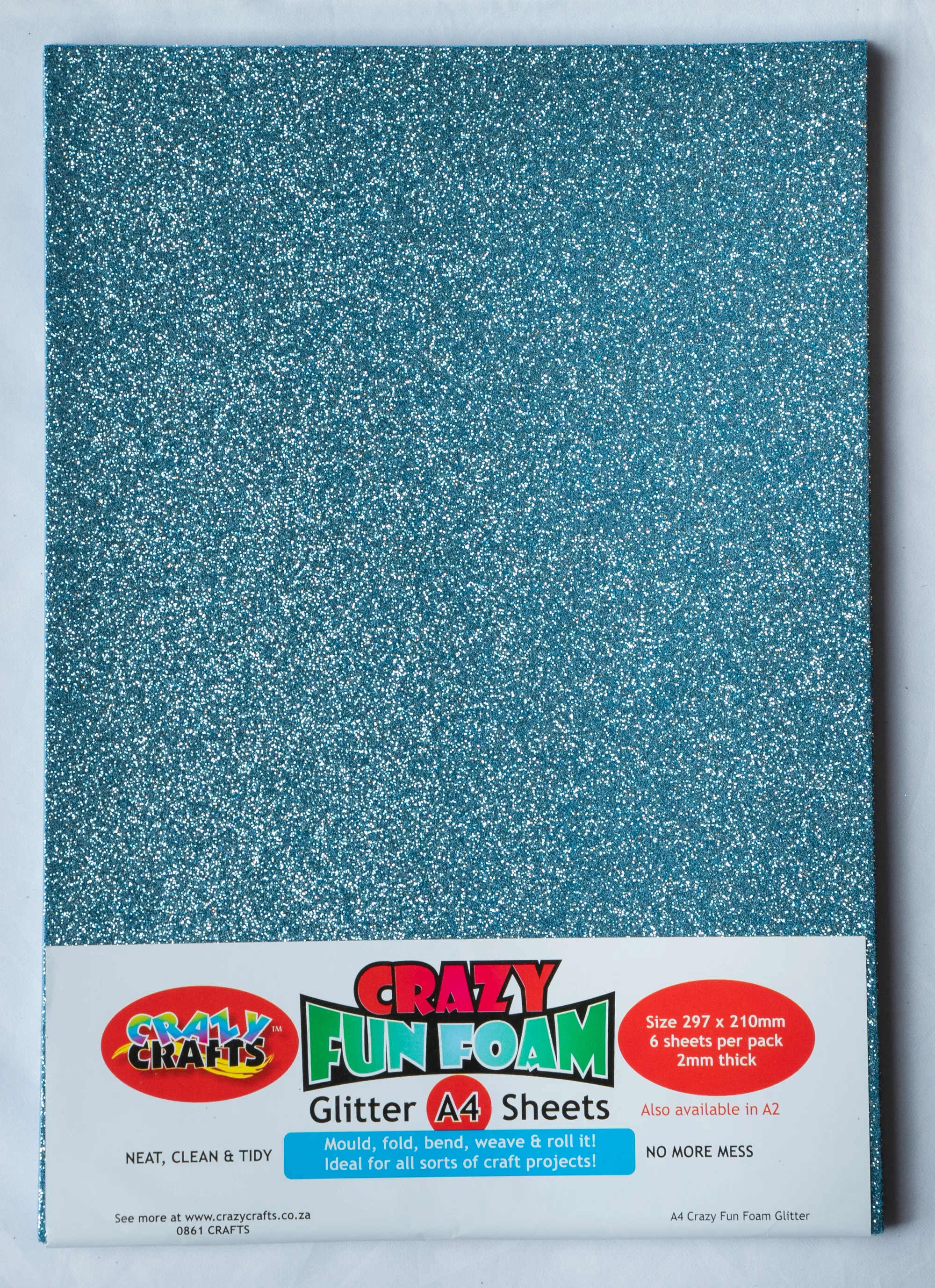 glitter foam sheets a2 light turquoise 6 pack COE Office National